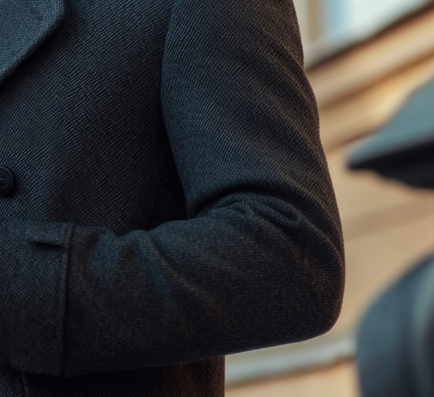 Charcoal Double Breasted Coat