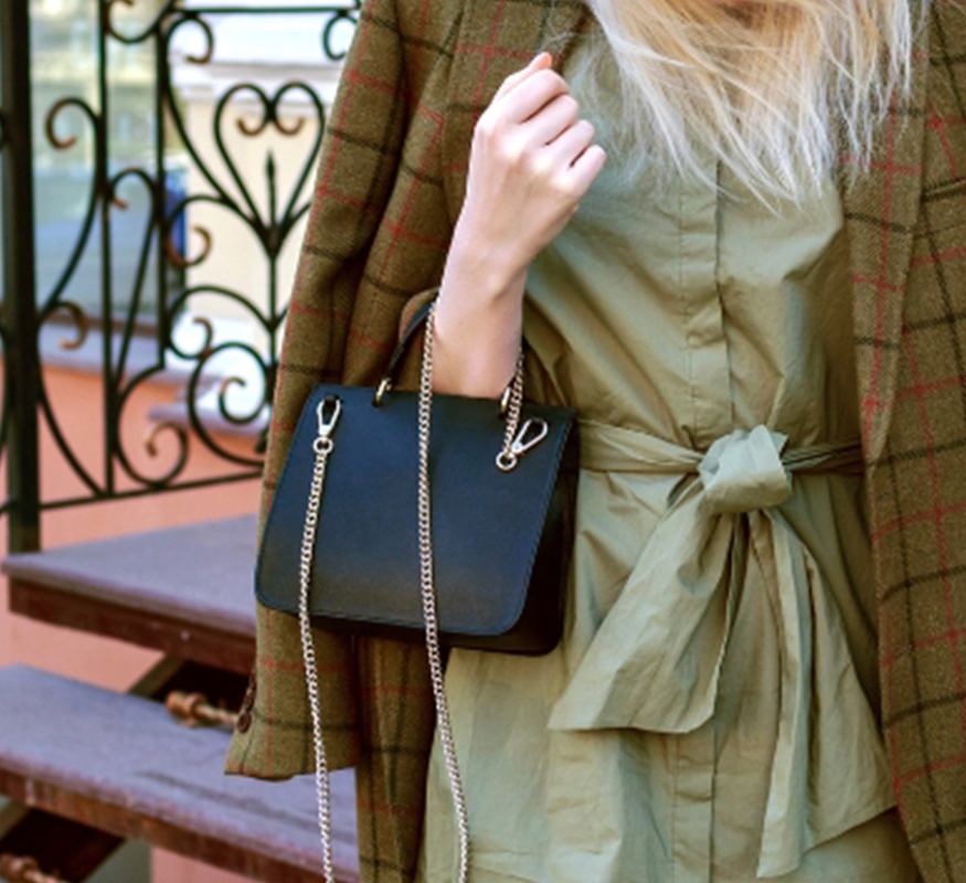 Olive Green Tie-Waist Dress