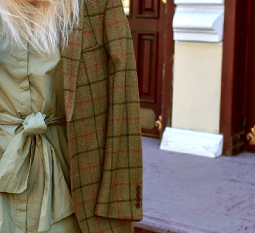 Olive Green Tie-Waist Dress