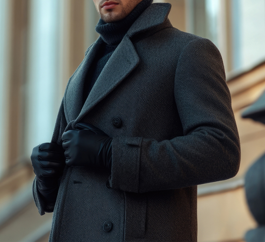 Charcoal Double Breasted Coat